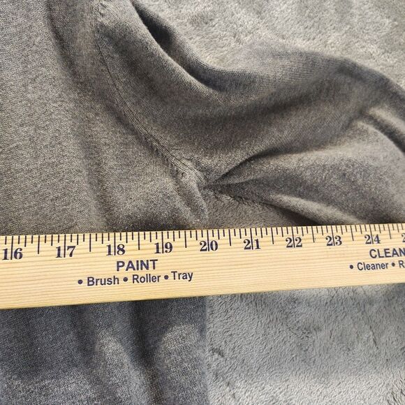 Converse One Star Womens Gray Cropped Open Waterfall Cardigan Long Sleeve Size L - Picture 4 of 14